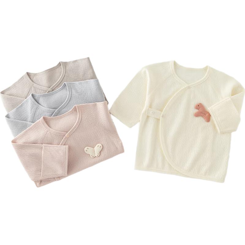 Newborn Pure Cotton Long-Sleeve Tie-Up Top 66