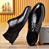 Fashion Fashion Men Leather Shoes Wedding Business Dress Sheos Lace Up Formal Dress Footwear Men's Oxford Shoes Classic Walking Sneakers
