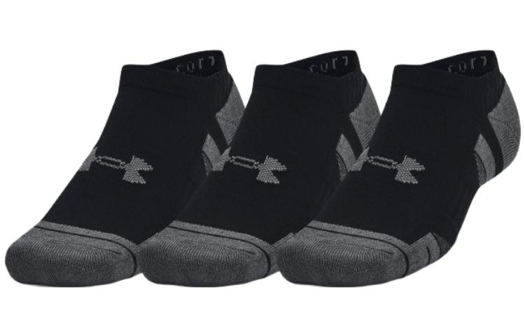 Under Armour Ankle Socks Unisex 3 Pack Black 1379526-001 L