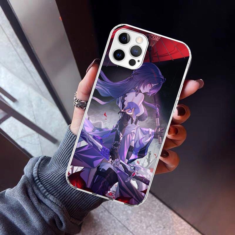 Honkai Star Rail Acheron Phone Case For iPhone 17 Air 11 13 Mini 14 15 Plus 16 12 Pro Max 16E SE 7 8 Pattern Soft TPU Back Cover