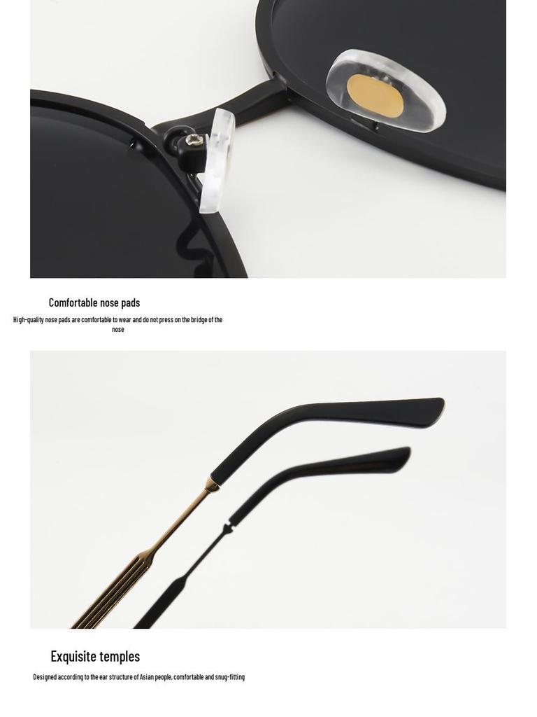 New Women's Polarized Sunglasses - Fashionable European and American Street Style Metal Trend