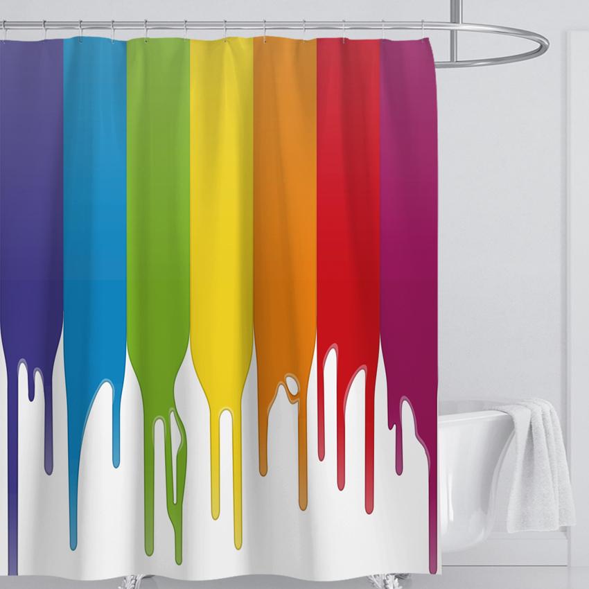 

Геометрическая занавеска для душа из полиэстера, купальный чехол, водонепроницаемая бытовая ванна, изоляционные шторы для ванной комнаты, Rideau De Douche W150xH180cm