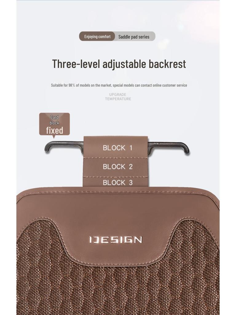 Breathable All-Season Linen Cotton Car Seat Cushion Cover, Universal Fit