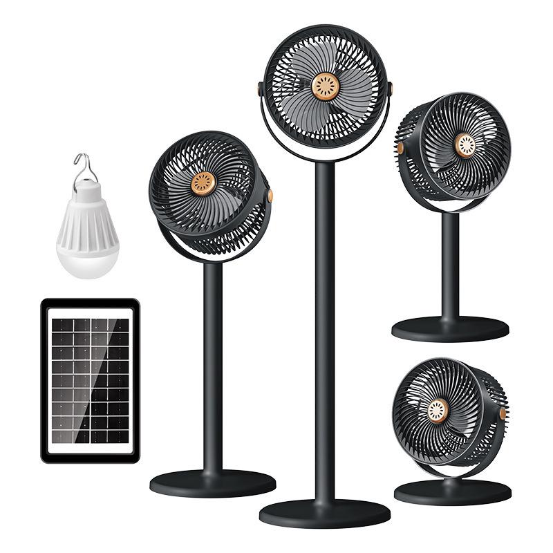 

Telescopic Solar-Powered Fan with LED Lighting, Energy-Efficient, Long Battery Life 23.8 x 15.8 x 29.8 cm чёрный