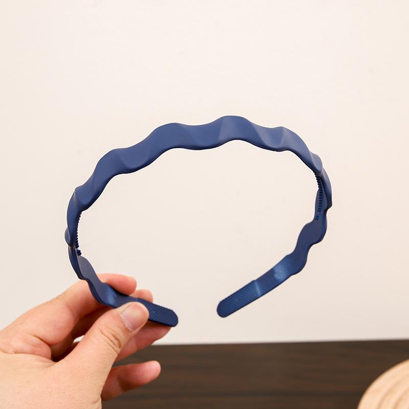 Nouveau Bandeau Simple à Motif Vague Dépoli pour Femmes Polyvalent Doux Antidérapant Accessoires Cheveux Fille Vacances à la Plage