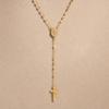 Xiaomi Vnox Fashion Jesus Cross Tail Y-shaped Necklace Metal Heart Round Accessories Women Religious Necklace Bracelet Set