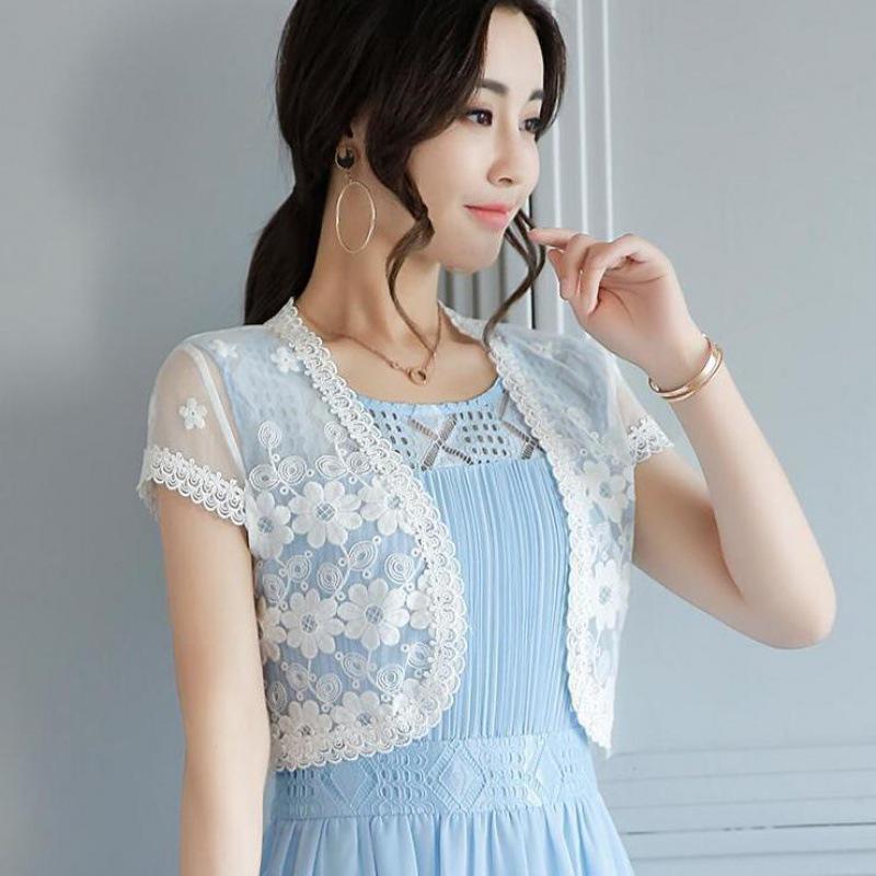 Summer Lace Short Sleeve Bolero Cardigan Shawl