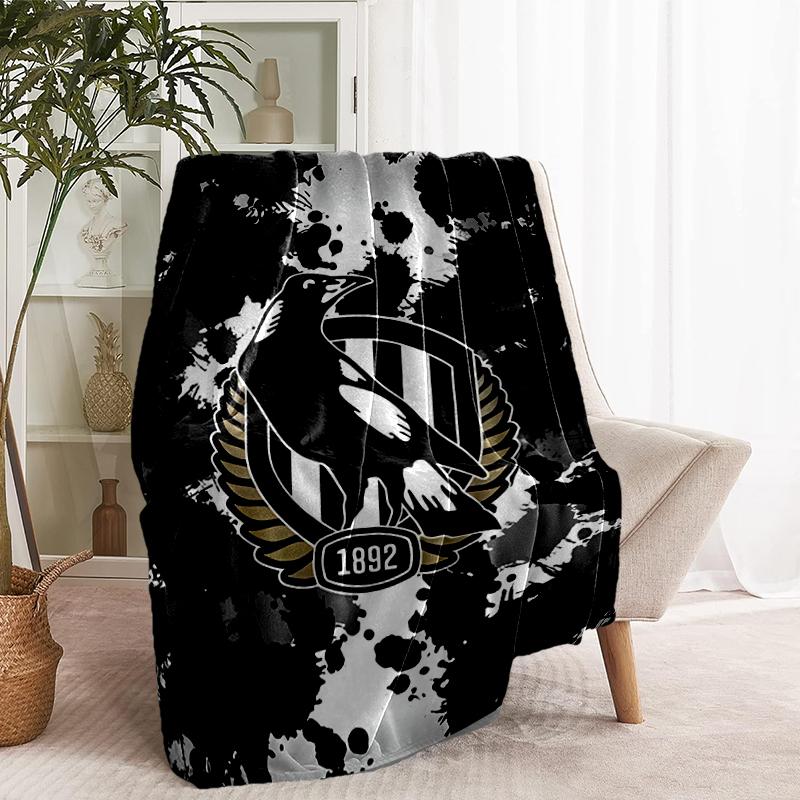 Football Club Print Blanket - Soft & Comfortable, for Bedroom, Travel, Sofa, Home Decoration - Birthday Christmas Gift for Friend