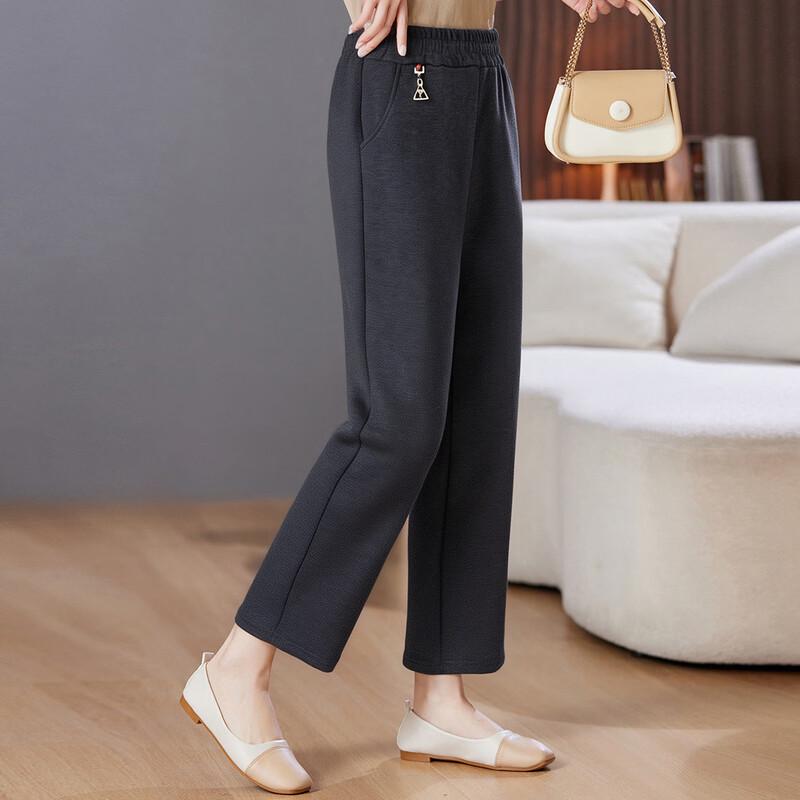 Mid-Aged & Elderly Women's Elastic Waist Tapered Pants