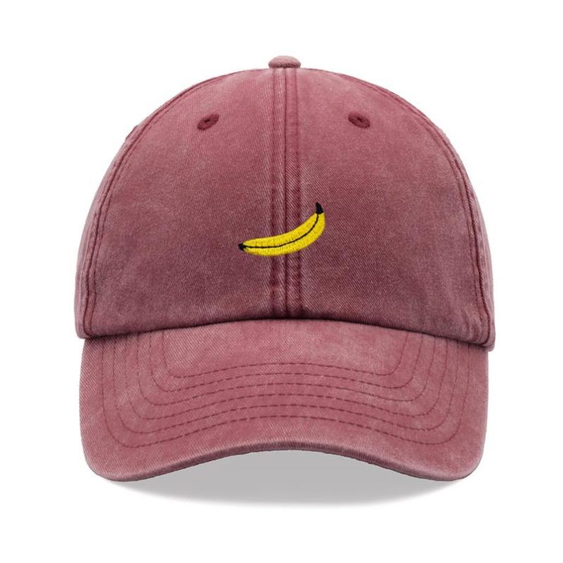 

1pc Banana Unisex Printing Print -Style Baseball Cap,Lightweight,Outdoor Hat Suitable for Hiking, Camping,Beach,Cycling for Men Adjustable бордовий