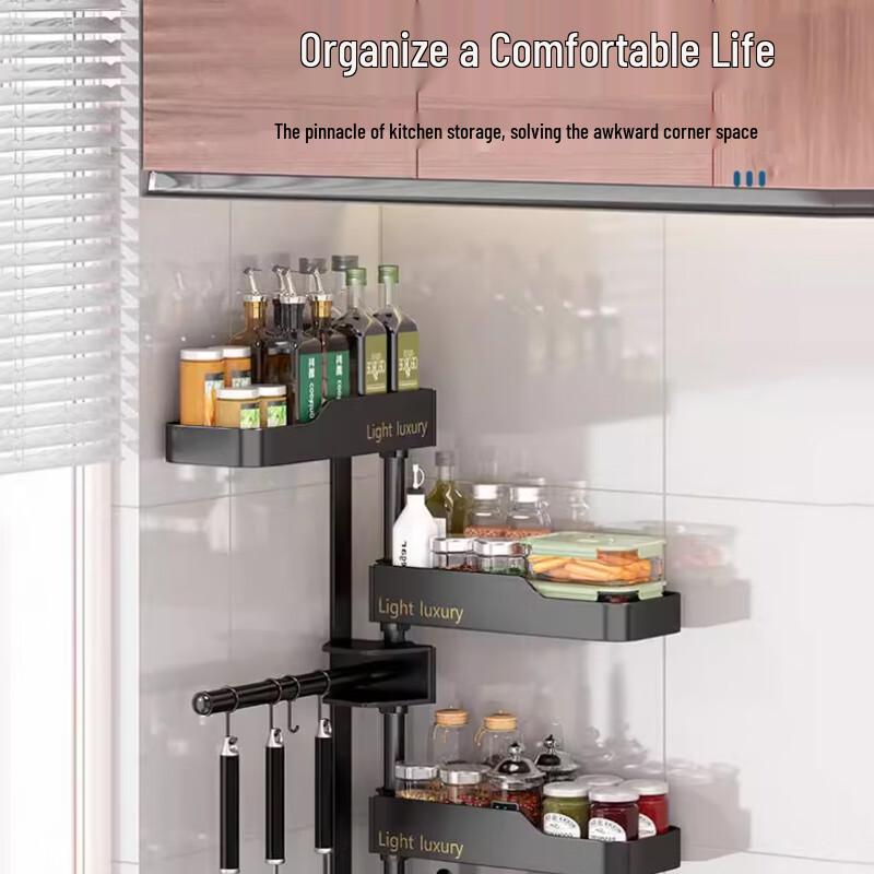 Drehbares 3-stöckiges Küchen-Eckregal