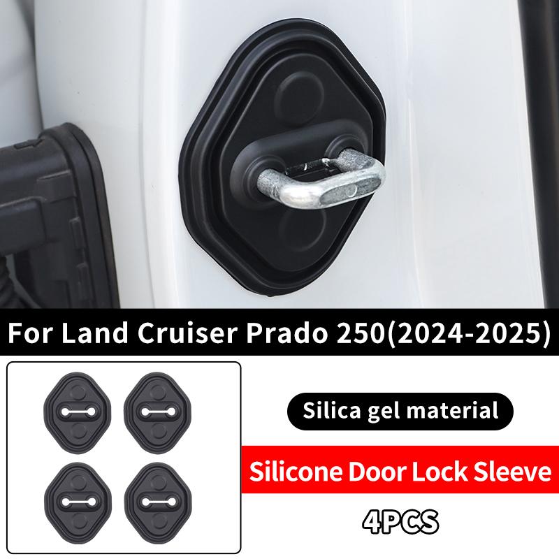 For Toyota Land Cruiser Prado LC250 2024 2025 Lock Buckle Cover Silicone Anti-Rust Noise Reduction door Protective accessories Door lock cover