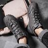 38-46 Fall/ Winter Mens Handmade  Leather  Soft Sock Ankle Boots Autumn Winter Men Boots Men's Ankle Boots Handmade Plush Shoes Casual Shoes