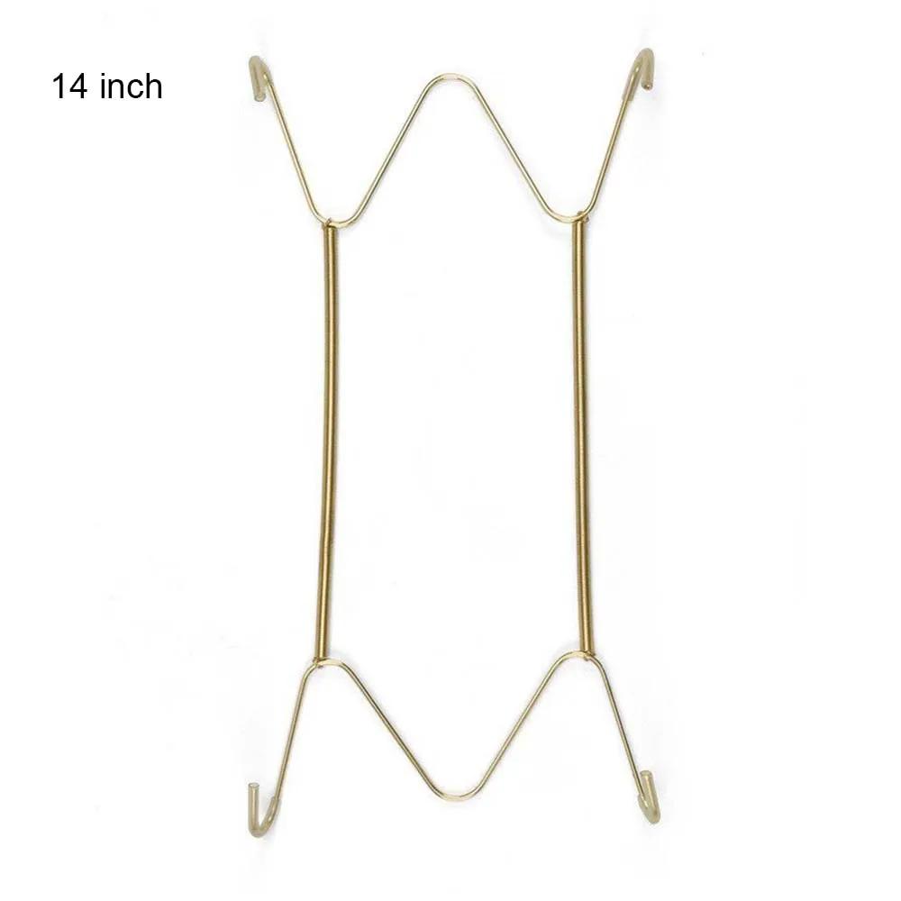 Wall Display Plates Dish Hangers Holder New Design W Type Dish Spring Holder Invisible Hook Home Decor 6/7/8/10/12/14/16 Inch