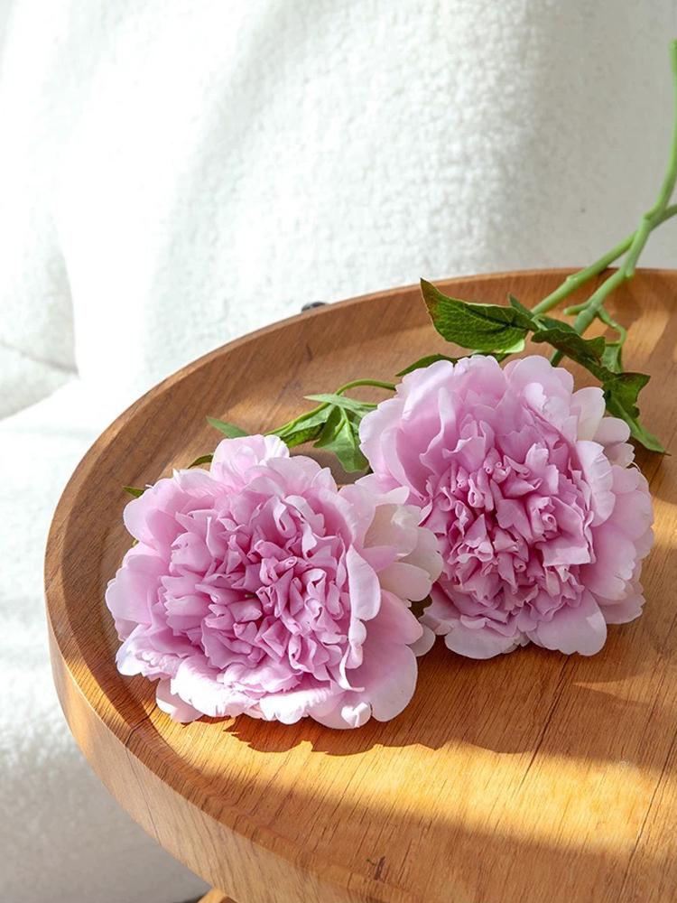 Pink Peony Artificial Flowers Real Touch Large Silk Peony Artificial Flowers High Quality Wedding Home Decor