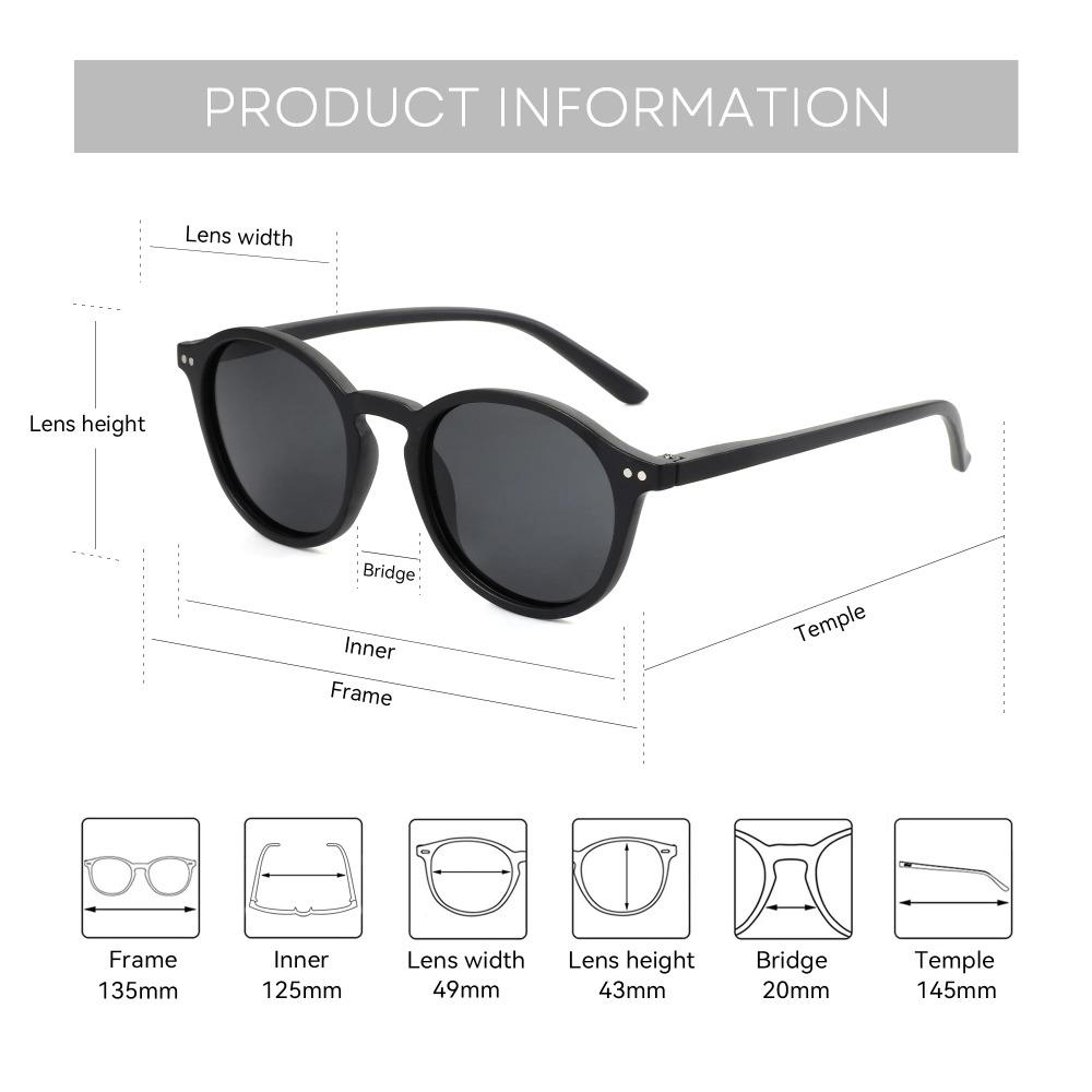 ZENOTTIC Retro Kleine Runde/Eckige Polarisierte Sonnenbrille Vintage Leichter Rahmen für Herren Damen Mode Shade