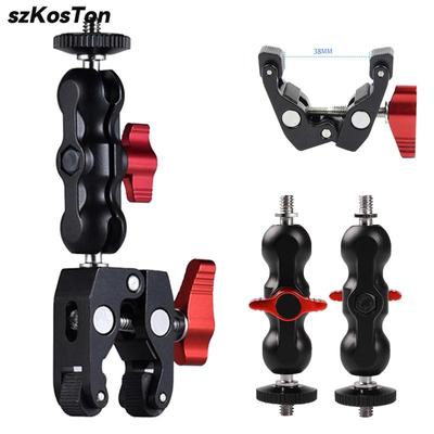 Bras magique Super Clamp pour support de téléphone, support de caméra d'action, double rotule en métal avec filetage 1/4" 3/8" pour GoPro 12 Insta360 X4