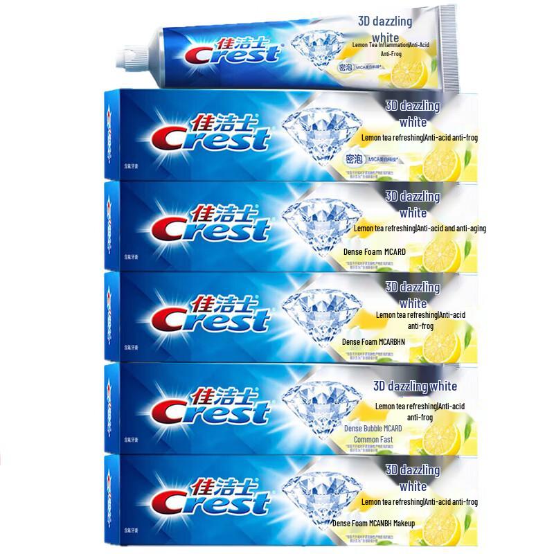 Crest 3D Lemon Tea Whitening Toothpaste 5-Pack