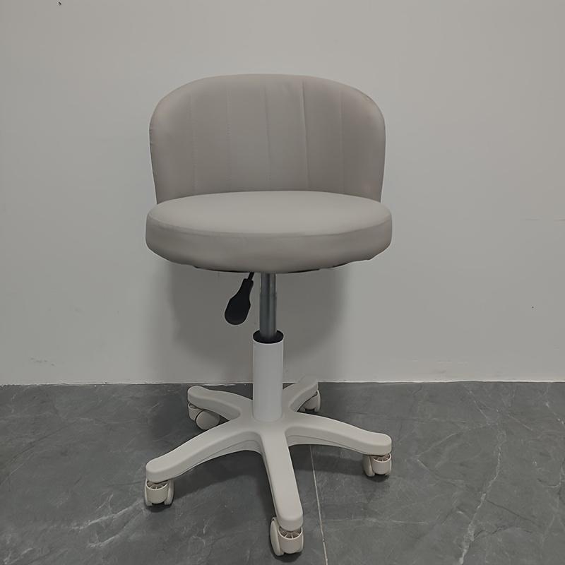 Round Swivel Stool with Backrest - 136.08 KG Weight Capacity, 360° Rotating, Adjustable Height, Ideal for Beauty Makeup