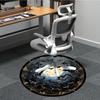 1pc Bat Moon Night Print Chair Carpet for Office Non-Slip Mat for Office - Decorative Floor Mat  Yy251030211