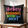 Morning Noon Cushion Cover Natural Linen Organic Fabric DoubleSided Printing Couch Pillow Covers Home Decor