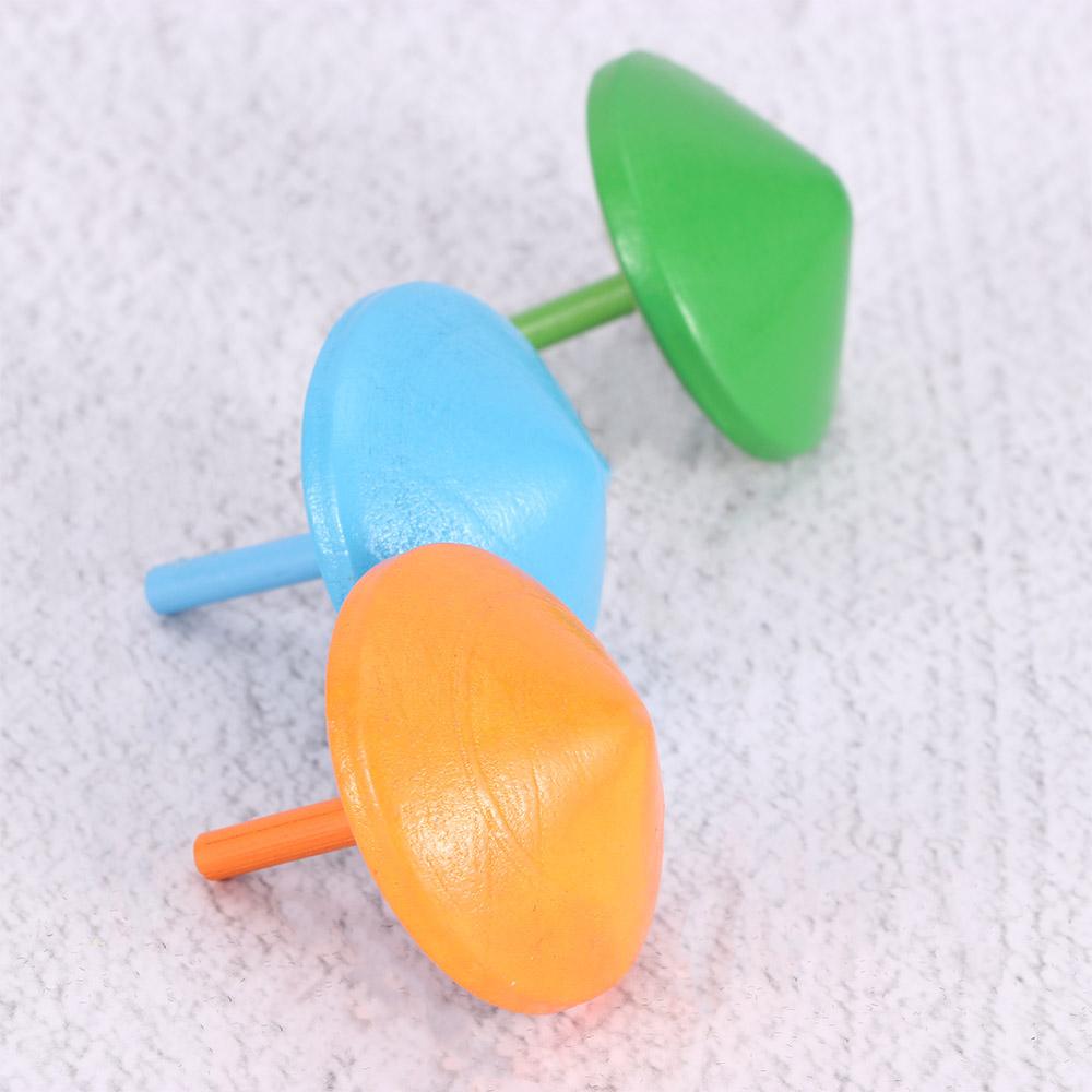 Utsøkt Fritid Barn Barn Flerfarget Roterende Tre Snurrebass Håndsnurrende Leke