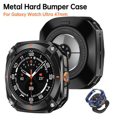 מארז הגנה ממתכת עבור Samsung Galaxy Watch Ultra 47 מ"מ ללא כיסוי מסך כיסוי קשיח עבור Galaxy Watch 7 Ultra אביזרים לבאמפר