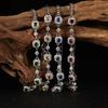 Xiaohongshu Color Treasure Jewelry S925 Sterling Silver Inlaid With Natural Garnet Diopside Sapphire Bracelet Women