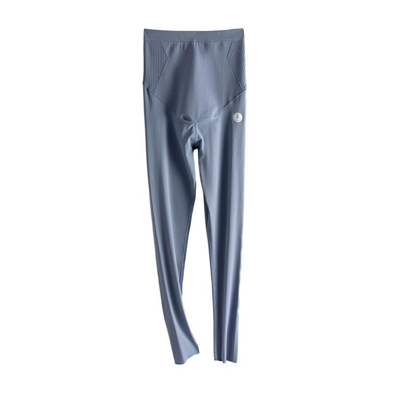 Pregnancy Leggings Fleece New Maternity Pants Belly Pants Skinny Park Pu Maternity Leggings Nine-point Pants