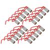 20Pcs BA9S Car Truck SUV Light Bulb Sockets Holders Bases Connectors With Wire Red Universal
