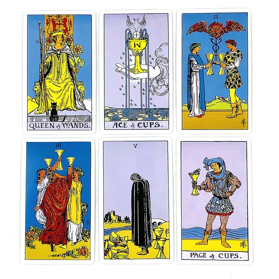 78 Cartes de Tarot Jeu de Cartes Oracle Anglais Jeu de Société Prédiction Divination pour Débutant Usage Personnel Cadeau de Noël