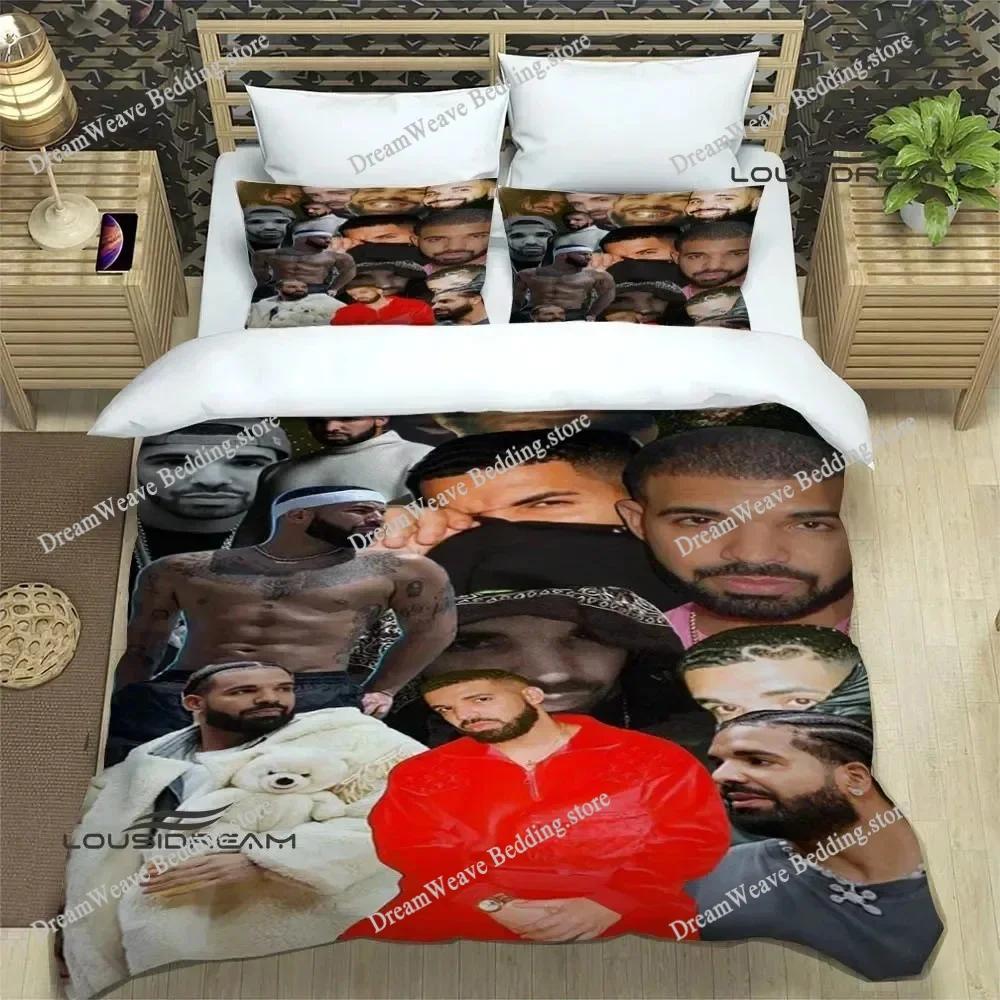 Rapper Drake 3D Printed Bedding Sets Exquisite Bed Supplies Set Duvet Cover Bed Comforter Set Bedding Set Luxury Birthday Gift96