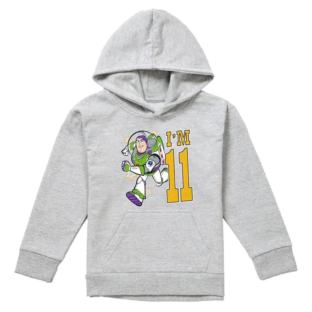 Toy Story Childrens/Kids IÂ´m 11 Buzz Lightyear Heather Birthday Pullover Hoodie