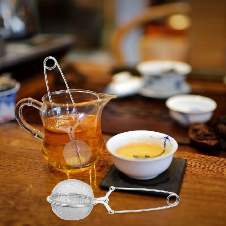 Stainless Steel Teas Infuser Spoon Herbal Teas Strainer Sphere with Handle Rustproof Kitchen Teas Filter Accessories