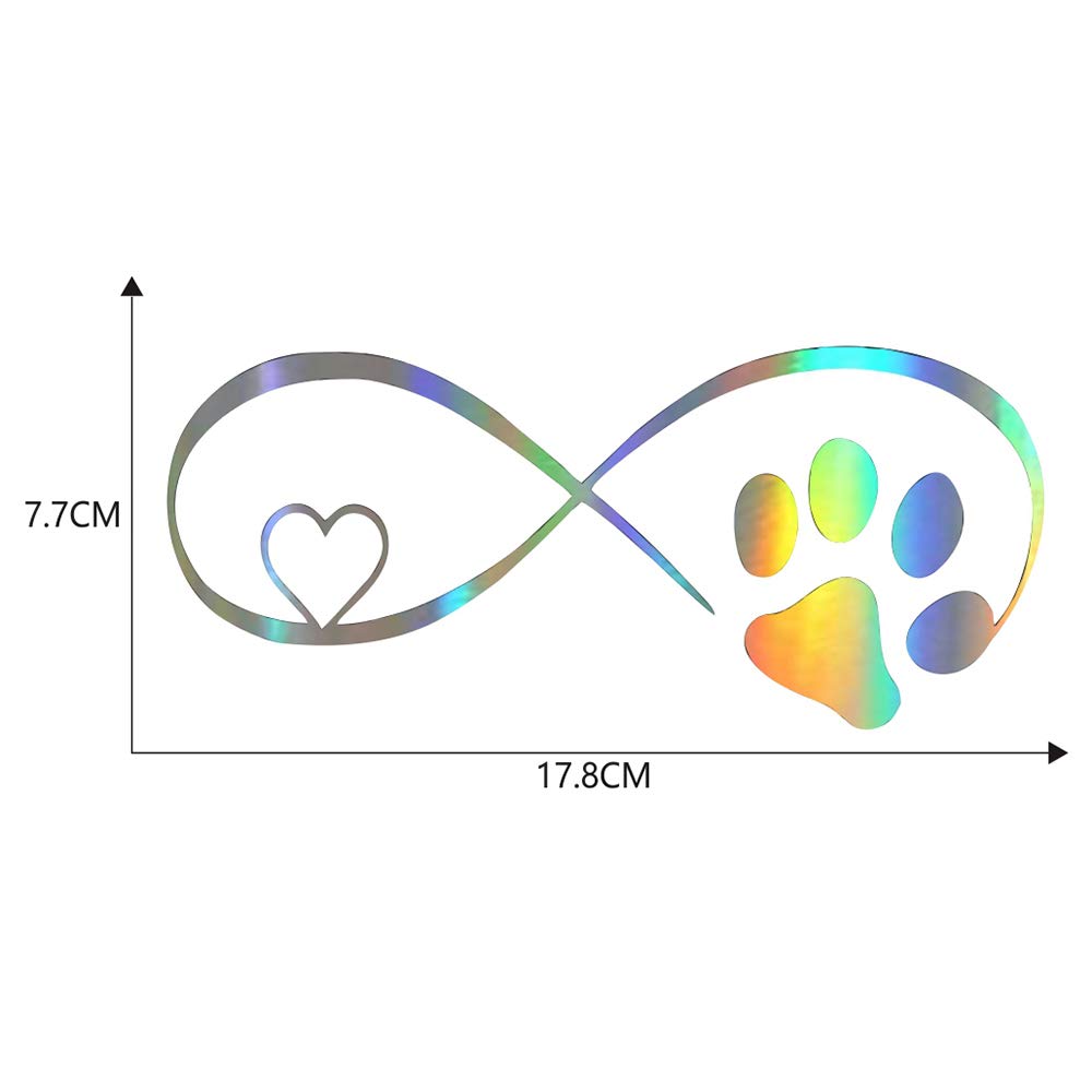 Honelife Cute Car Sticker Funnny Cat Paw Print Dog Paw Print Creative Footprint Sticker Window Decoration