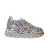 Lederschuhe für Damen Herbst Frühling Neuer Stil Mode Plateau Schuhe Ins Plateausneakers Tide Shine Bling Strassschuhe
