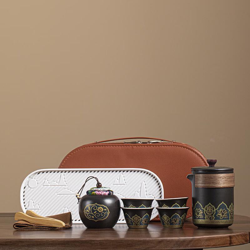 TLAKEHO Portable Travel Tea Set