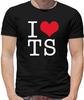 I Love TS - Mens T-Shirt - Taylor Music Musician Tour Gig Love Fan