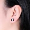 Orecchino a lobo stella in argento sterling 925 smaltato zircone cubico aspetto alla moda gioielli raffinati per ragazze bel regalo