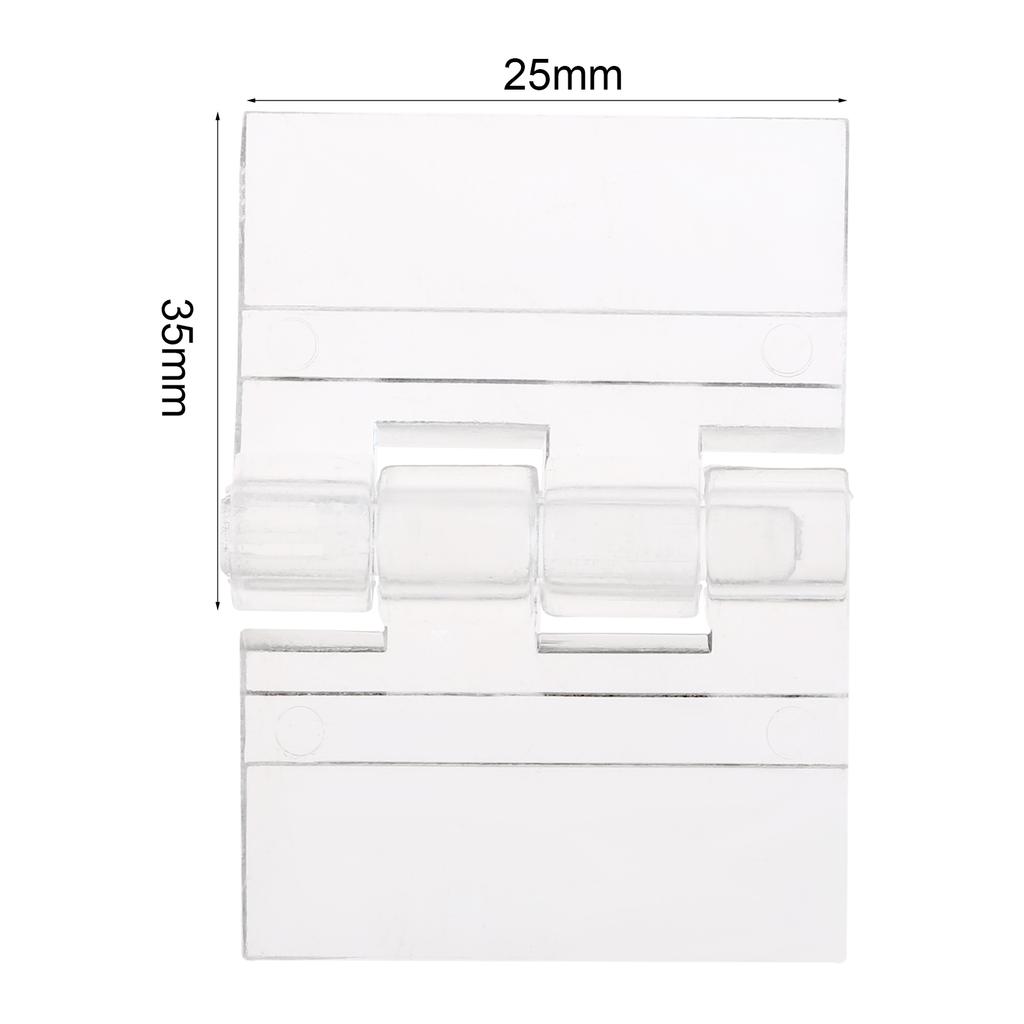 10Pcs Acrylic Hinges Clear Acrylic Mini Hinge Transparent Plastic Folding Hinge Tools for Furniture Cabinet Door 25*35mm/30*35mm