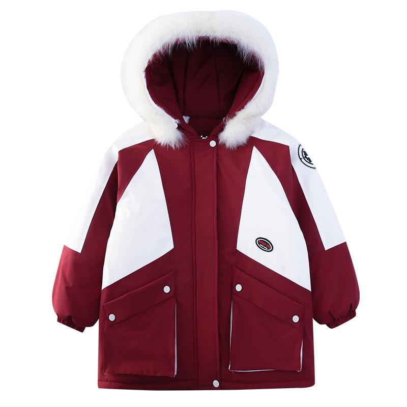 Stylish Girls' 2025 Ski Suit with Velvet - Korean Winter Jacket for Kids
