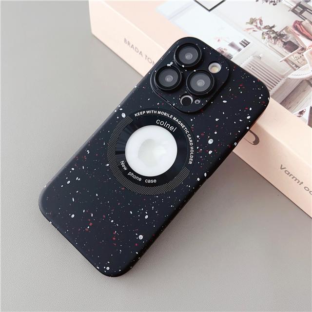 

Роскошный магнитный чехол Magsafe с матовой рамкой и чернилами для iPhone 11 12 13 Pro Max 14 Plus, защитный чехол для беспроводной зарядки For iPhone 11 Pro
