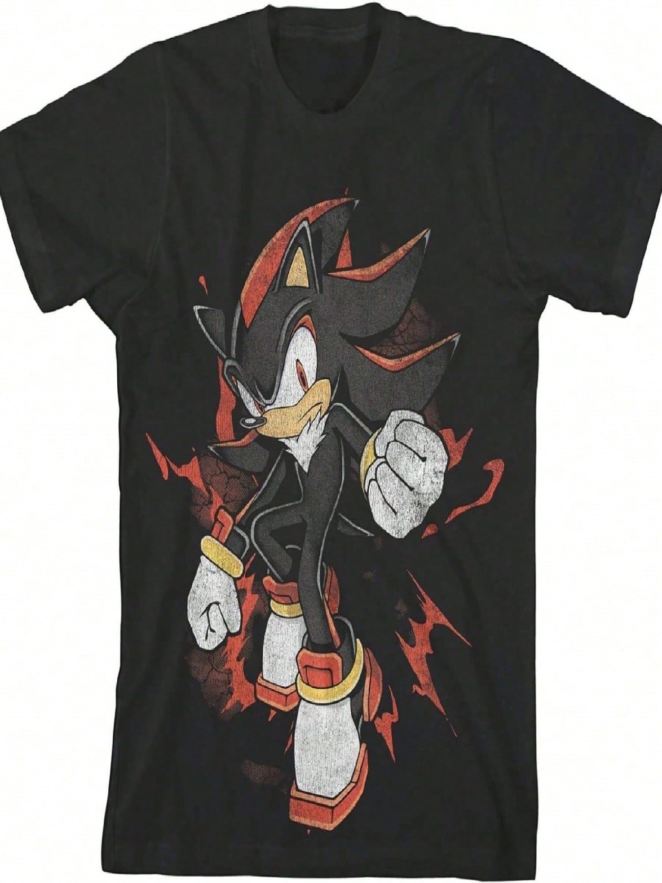 Sonics Thes Hedgehogs Distressed Shadow Bursting Out Youth Crew Neck Short Sleeve T-Shirt S разноцветный