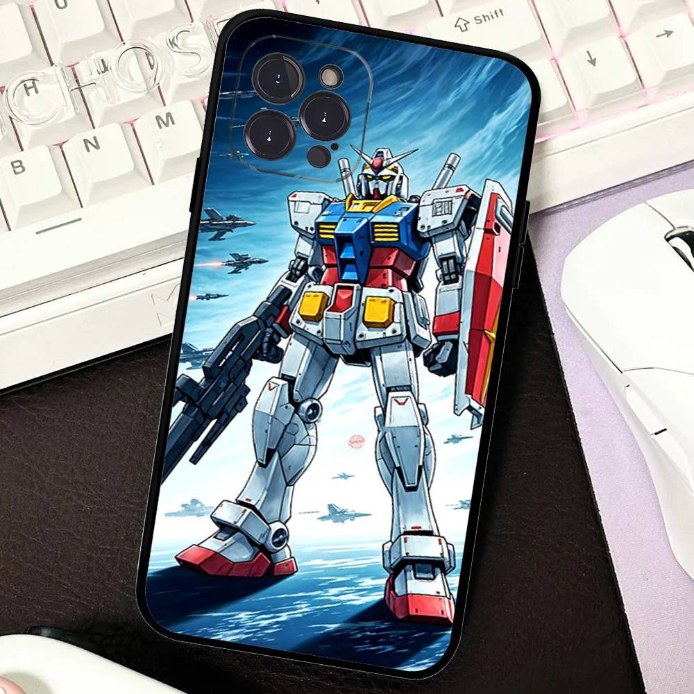 Soft G-Gundams Capa Phone Case For iPhone 17 16 15 14 13 12 11 Pro Max Plus Mini Soft Black Cover