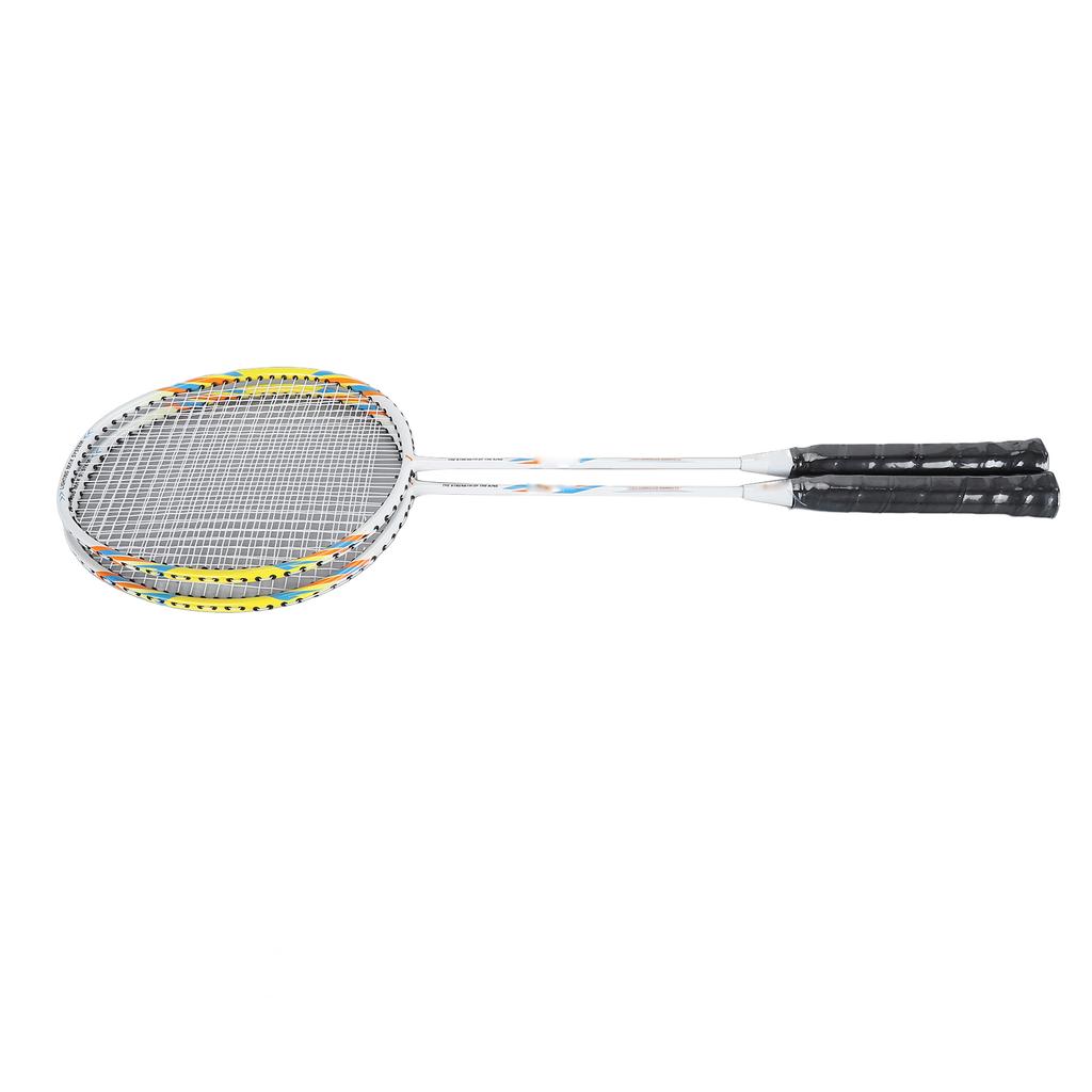 1 Pair Badminton Rackets Set High Tension String Aluminum Alloy Shaft Lightweight Badminton Racket W