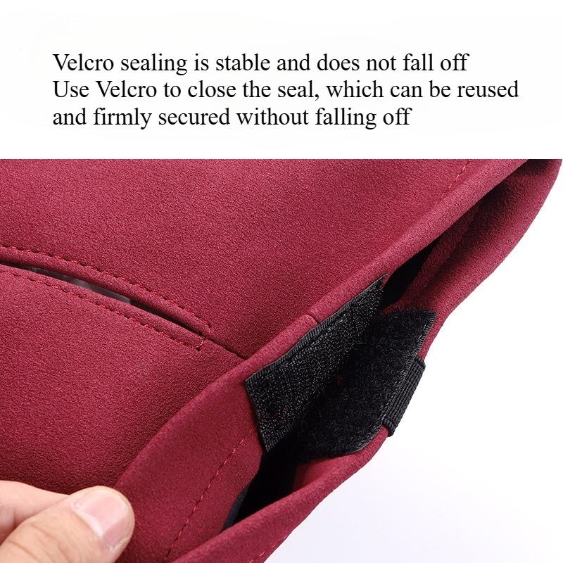 Car Tissue Box Holder Pu Leather Car Center Console Armrest Napkin Box Sun Visor Backseat Tissue Case With Fix Strap Interior