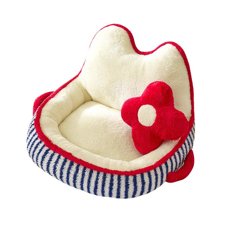 Cute Autumn and Winter Warm Cat Nest Cute Coral Fleece Kennel Ideas
