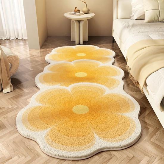 Floor Mat Ultrafine Synthetic Fibers Quick Cleaning Maintenance Area Rug Anti-Slip Laminate Grip Soft Low-Velvet Carpet