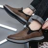 Spring and Summer Men's Casual Leather Shoes Men's Breathable Shoes Men's Soft-soled Soft-faced Board Shoes Driving Shoes
