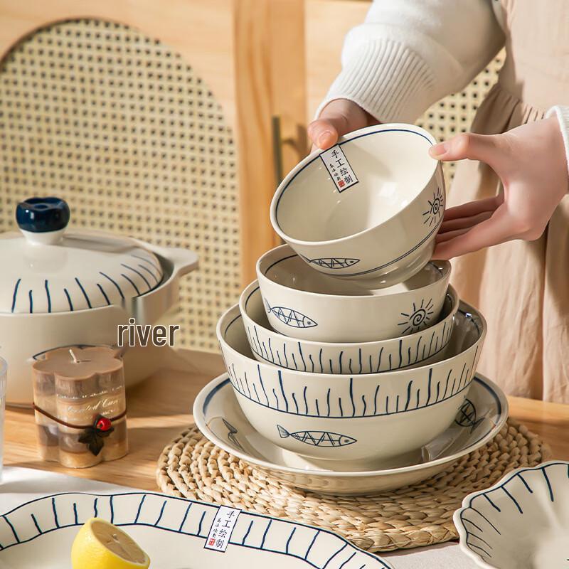 Ruhan Japanese Style Ceramic Dinnerware Set